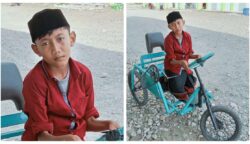 Kisah Muhajir Penyandang Disabilitas yang Butuh Bantuan Kendaraan untuk Bersekolah