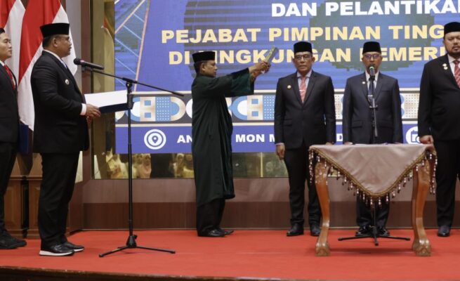 Pj Gubernur Aceh Lantik Tiga Kepala SKPA