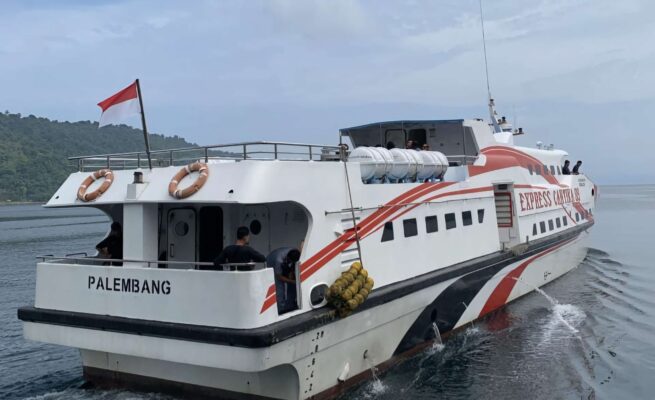 Kapal Cepat Rute Sabang Banda Aceh meninggalkan dermaga pelabuhan Balohan. (Foto. Dok/RRI Irzam) Kapal Cepat Tinggalkan Pasien Stroke di Sabang atas Desakan Penumpang