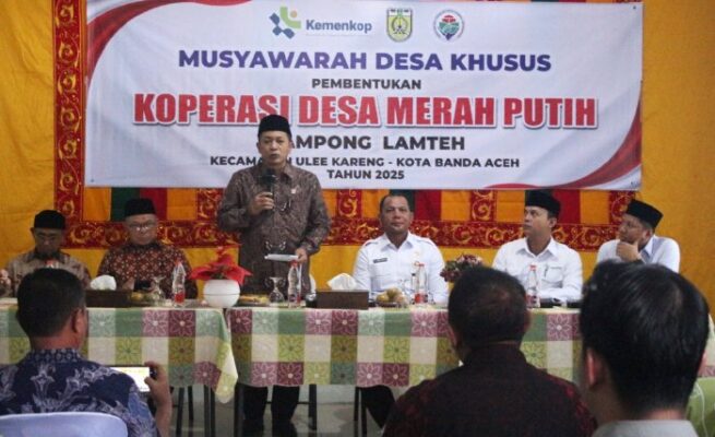 Wamenkop Tinjau Pembentukan Koperasi Desa Merah Putih Syariah di Lamteh