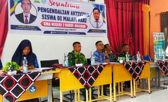 SMAN 3 Darul Makmur Gelar Sosialisasi Pengendalian Aktivitas Malam Siswa