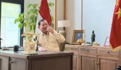 Prabowo mengucapkan selamat kepada nthony Albanese, terpilih kembali sebagai Perdana Menteri melalui sambungan selular