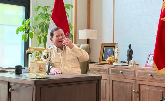 Prabowo mengucapkan selamat kepada nthony Albanese, terpilih kembali sebagai Perdana Menteri melalui sambungan selular