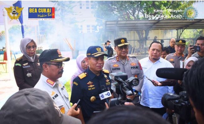 Bea Cukai Aceh Musnahkan 248 Ribu Batang Rokok Ilegal Senilai Rp365 Juta