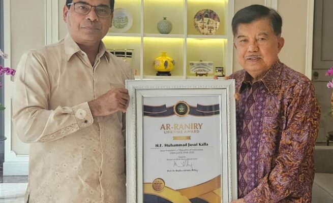 Dua Dekade Damai Aceh, Jusuf Kalla Dianugerahi Ar-Raniry Award