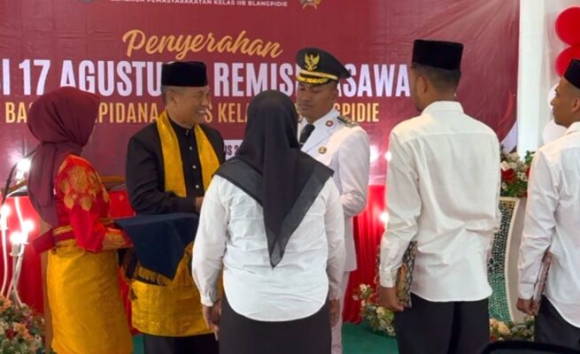 HUT ke-80 RI, 488 Narapidana Lapas Blangpidie Terima Remisi, Dua Langsung Bebas
