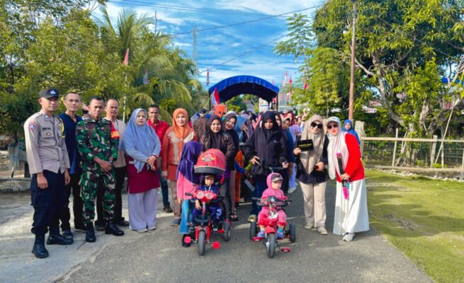 Meriah! Warga Lamkuta Rayakan HUT ke-80 RI dengan Jalan Santai Berhadiah