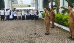 Amrizal Resmi Pimpin Apel Perdana Sebagai Plt Sekda Abdya, Ini Pesannya untuk ASN