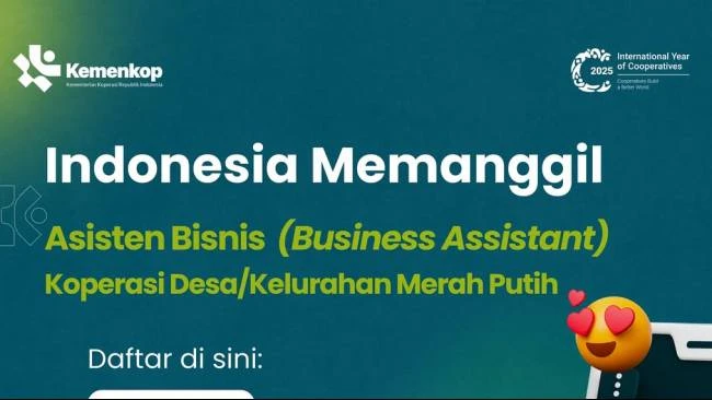 Buruan Daftar! Rekrutmen Asisten Bisnis Koperasi Desa/Kelurahan Dibuka hingga 14 September 2025