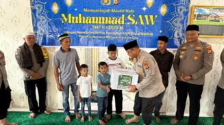 Momen Maulid Nabi, Polres Abdya Santuni Anak Yatim
