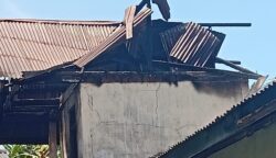 Rumah Warga Gampong Mata Ie Abdya, Api Hanya Hanguskan Lantai Dua