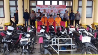 Polres Abdya Bongkar Sindikat Curanmor, 3 Pelaku Ditangkap dan 20 Motor Diamankan