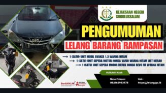 Kejari Subulussalam Lelang Barang Rampasan, Ada Avanza hingga Sepeda Motor