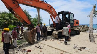 Zulkarnaini: Alhamdulillah, Tanggul Pemecah Ombak di Palak Kerambil Sudah Dikerjakan