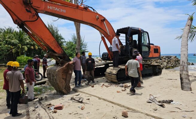 Zulkarnaini: Alhamdulillah, Tanggul Pemecah Ombak di Palak Kerambil Sudah Dikerjakan