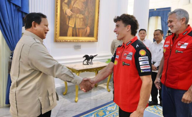 Jelang MotoGP Mandalika, Marc Marquez Bertemu Prabowo di Istana