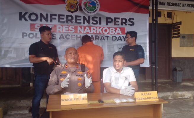 Polres Abdya Ringkus Kurir Sabu Asal Sumatera Utara