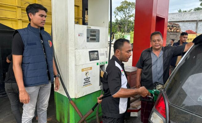 Pantau Distribusi BBM, Polres Abdya Pastikan Stok SPBU Masih Aman