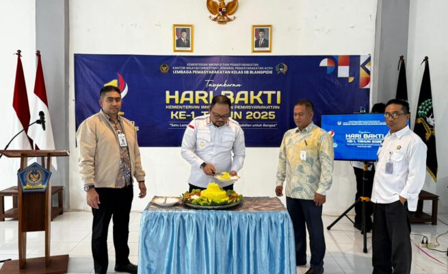 Hari Bakti Kementerian Imigrasi dan Pemasyarakatan, Lapas Blangpidie Gelar Tasyakuran