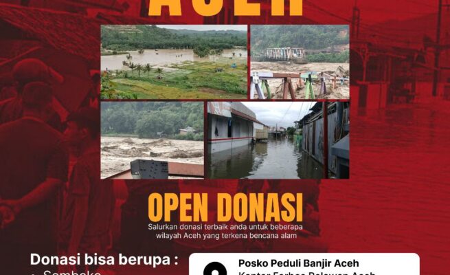 Forbes Relawan Aceh Buka Posko Peduli untuk Korban Banjir Aceh