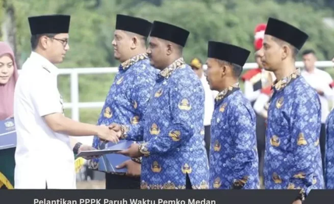 Pemko Medan Serahkan SK PPPK Paruh Waktu, Ratusan Honorer Akhirnya Resmi Jadi ASN