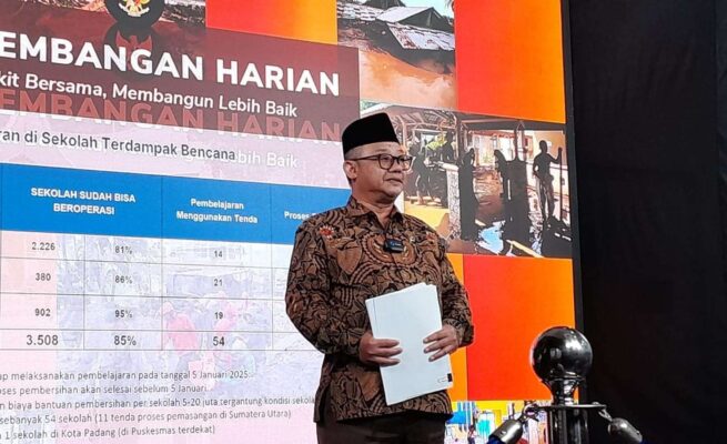 Pemerintah Salurkan Rp32,9 Miliar untuk 16.467 Guru Terdampak Bencana di Aceh dan Sumatra