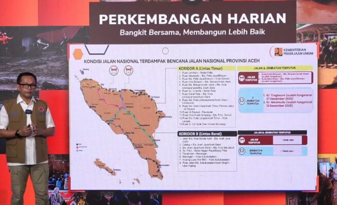 Akses Transportasi Aceh Mulai Pulih, BNPB Targetkan Rampung Akhir Desember