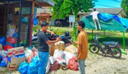 Wujud Solidaritas Sosial, Pemuda Pulau Kayu Buka Posko Bantuan untuk Korban Banjir