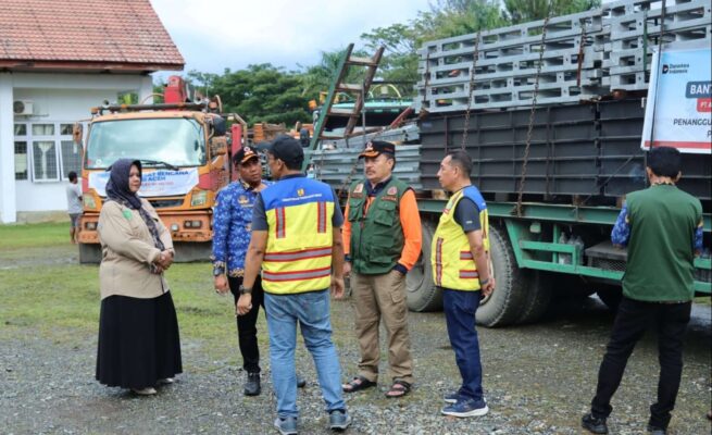 Rangka Jembatan Bailey Tiba di Nagan Raya, Akses Beutong Ateuh Banggalang Segera Terhubung