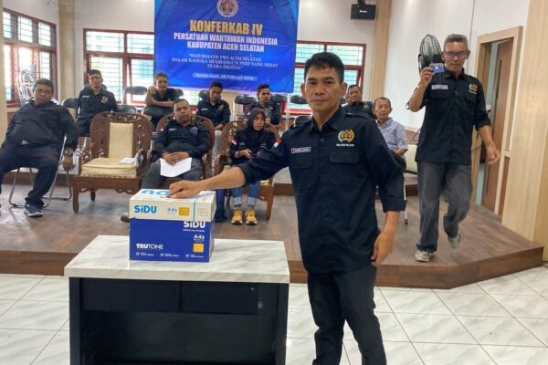 Unggul 7 Suara, Taufik Zas Terpilih Jadi Ketua PWI Aceh Selatan