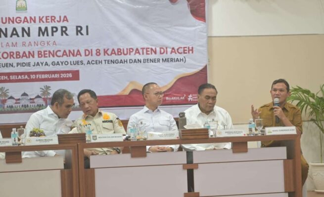 MPR RI ke Aceh, Wagub Minta Jadup Huntara dan Pemulihan Ekonomi Dipercepat