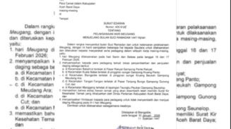 Pemkab Abdya Tetapkan Meugang Ramadan 1447 H Digelar 16–17 Februari 2026, Ini Jadwal dan Lokasinya