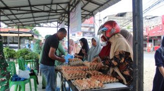 Kodim Abdya Gelar Bazar Murah Ramadhan di Blangpidie, Bahan Pokok Ludes Dalam 1 Jam