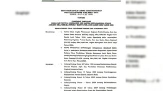 Polemik Penetapan Pemenang FLS3N, Kacabdin Abdya Terbitkan SK Baru