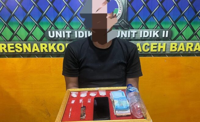 Polres Abdya Gagalkan Transaksi Sabu di Pondok Kebun Abdya, Satu Pria Diamankan