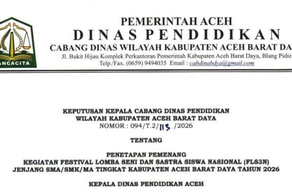Guru Protes! SK Pemenang FLS3N Abdya Terbit Sebelum Lomba Digelar