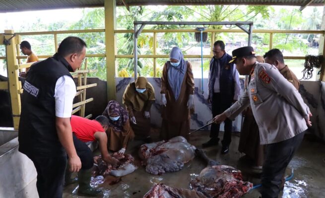 Kapolres Abdya Pastikan Daging Meugang Aman dan Layak Konsumsi