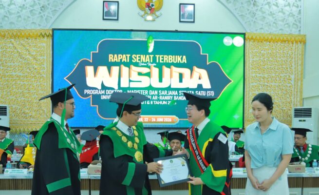 UIN Ar-Raniry Wisuda 2.060 Lulusan, Termasuk Mahasiswa Korea Selatan dan Mahasiswa Program Double Degree