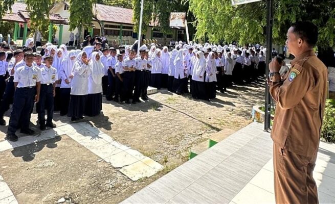 Awali Tahun Pelajaran Baru, SMPN 1 Blangpidie Fokus Bentuk Karakter Lewat MPLS
