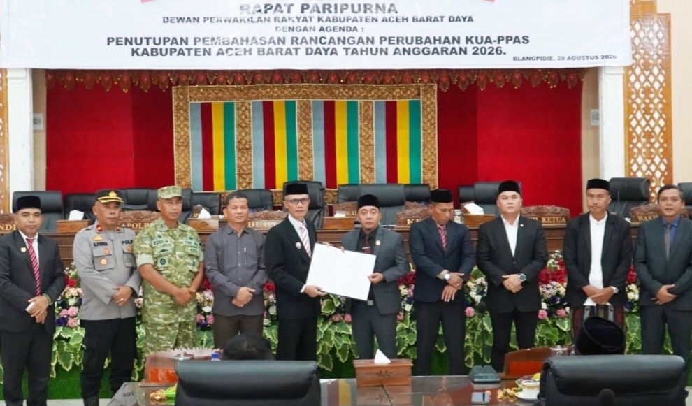 DPRK dan Pemkab Abdya Sepakati Perubahan KUA-PPAS 2026, Belanja Tembus Rp1,06 Triliun
