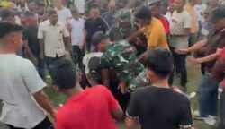 Wartawan Diduga Dipukul Oknum TNI Saat Ricuh di Lapangan Bumigas Aceh Utara